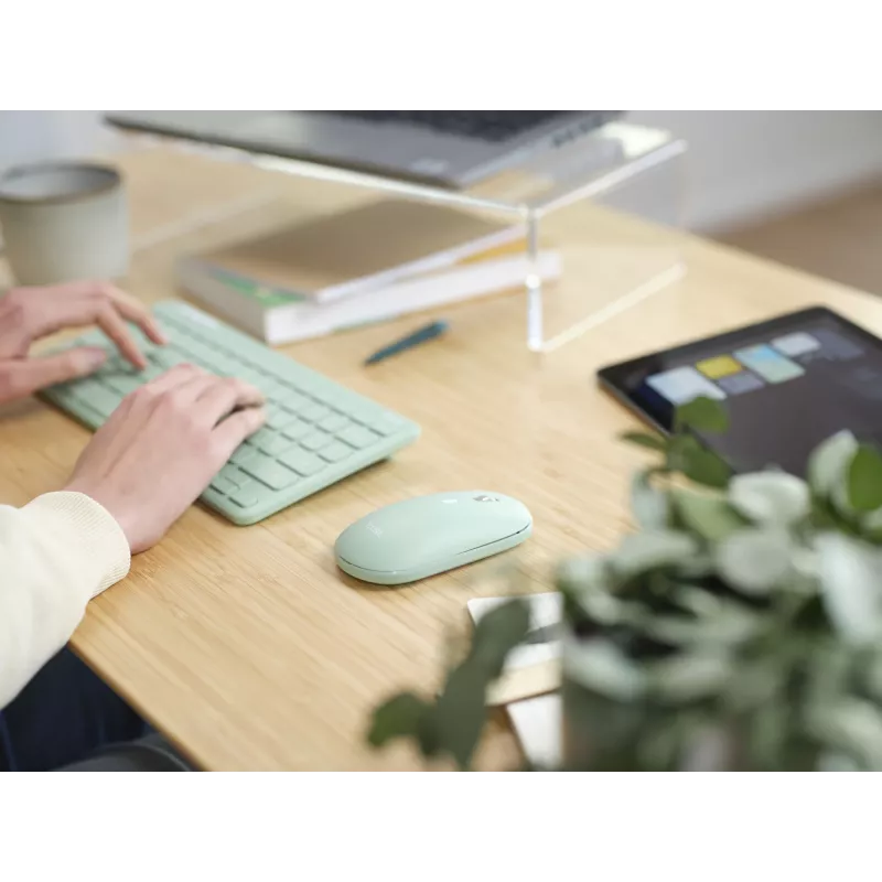 Trust Lyra keyboard Mouse included Office RF Wireless + Bluetooth QWERTY US English Green