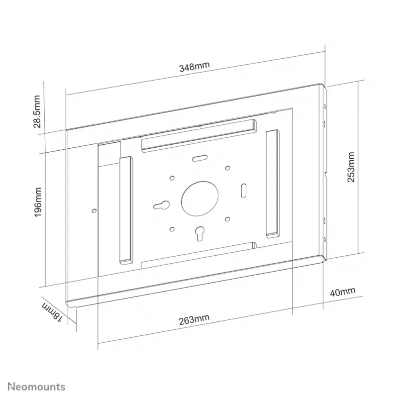 Neomounts wall mount tablet holder WL15-660WH1 maximum screen size 32.8 cm