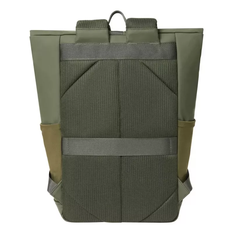 Travel backpack Rivacase Eden Olive PU leather Polyester rPET 250x160x430mm