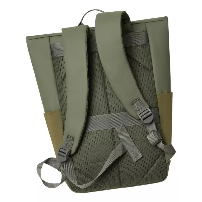 Travel backpack Rivacase Eden Olive PU leather Polyester rPET 250x160x430mm