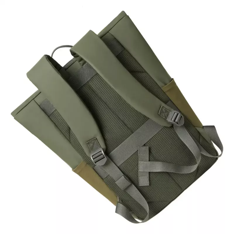 Travel backpack Rivacase Eden Olive PU leather Polyester rPET 250x160x430mm