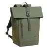 Travel backpack Rivacase Eden Olive PU leather Polyester rPET 250x160x430mm