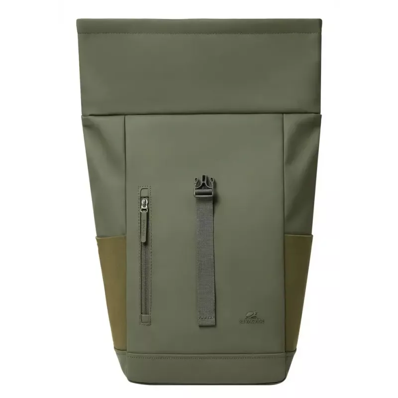 Travel backpack Rivacase Eden Olive PU leather Polyester rPET 250x160x430mm