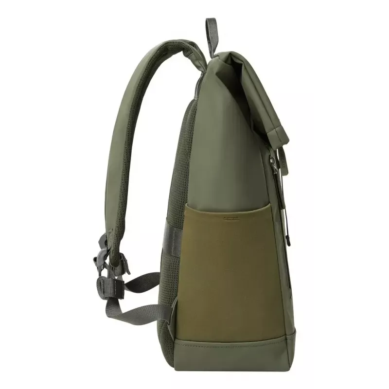Travel backpack Rivacase Eden Olive PU leather Polyester rPET 250x160x430mm