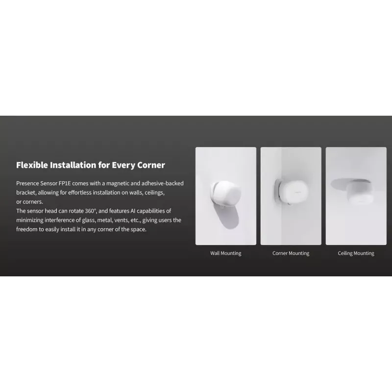 Smart Home Presence Sensor, Model: FP1E PS-S03D, Aqara