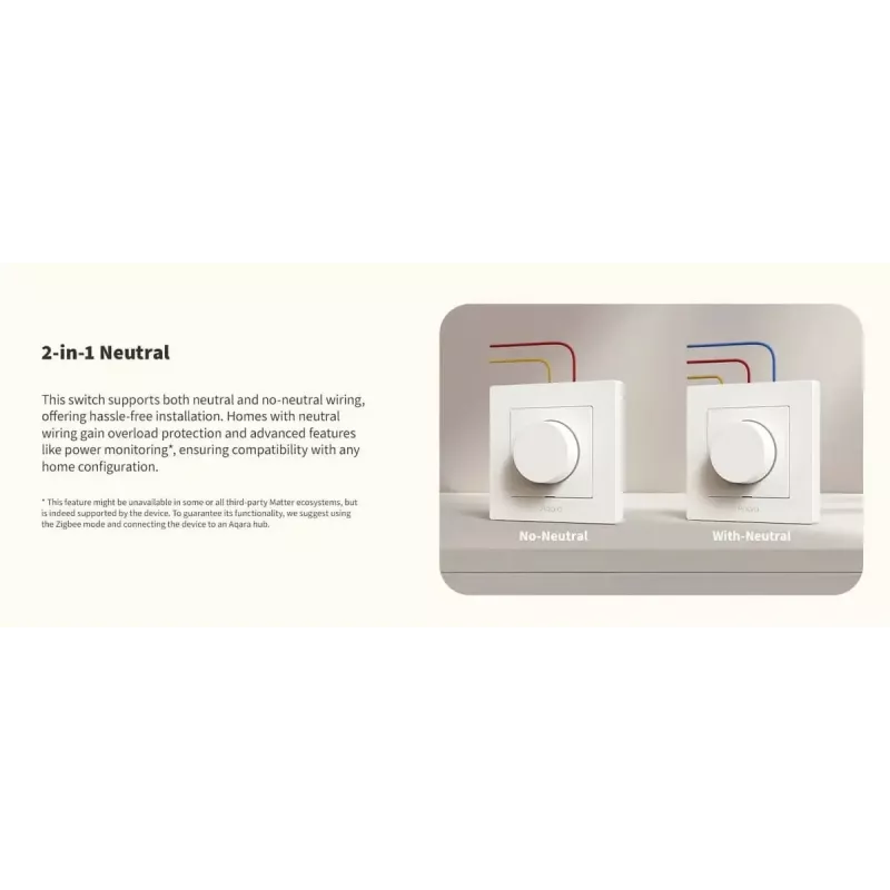Aqara Dimmer Switch H2 EU White light switch Aqara KD-R01D