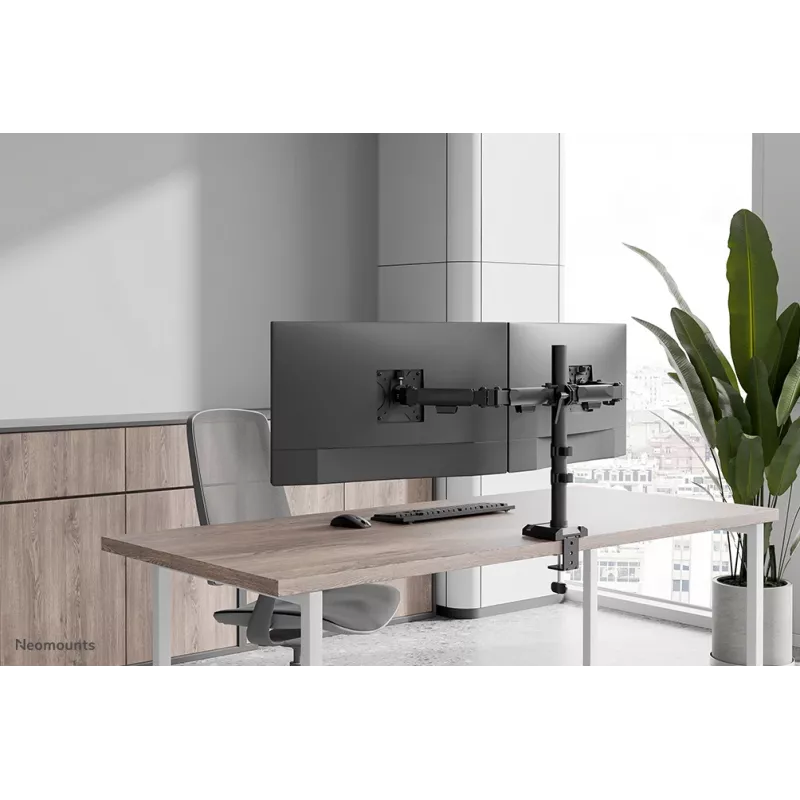 Neomounts DS60-600BL2 Monitor arm 10-32 inch - Quick-fix - 180°-stop