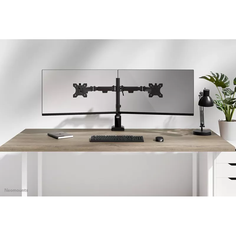 Neomounts DS60-600BL2 Monitor arm 10-32 inch - Quick-fix - 180°-stop