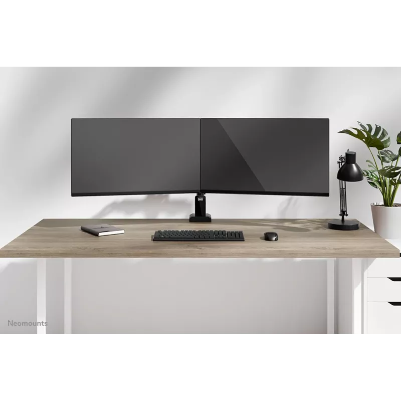 Neomounts DS60-600BL2 Monitor arm 10-32 inch - Quick-fix - 180°-stop
