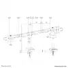Neomounts DS60-600BL2 Monitor arm 10-32 inch - Quick-fix - 180°-stop