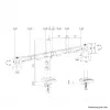 Neomounts DS60-600BL2 Monitor arm 10-32 inch - Quick-fix - 180°-stop