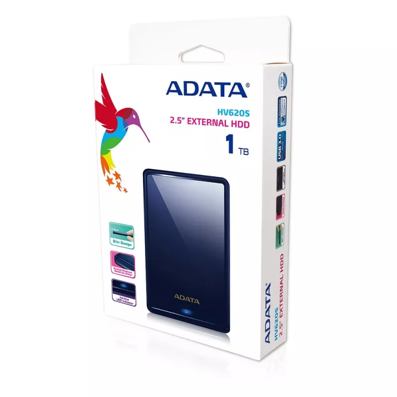 ADATA HV620S external hard drive 1 TB 2.5 inch Micro-USB B 3.2 Gen 1 (3.1 Gen 1) Blue