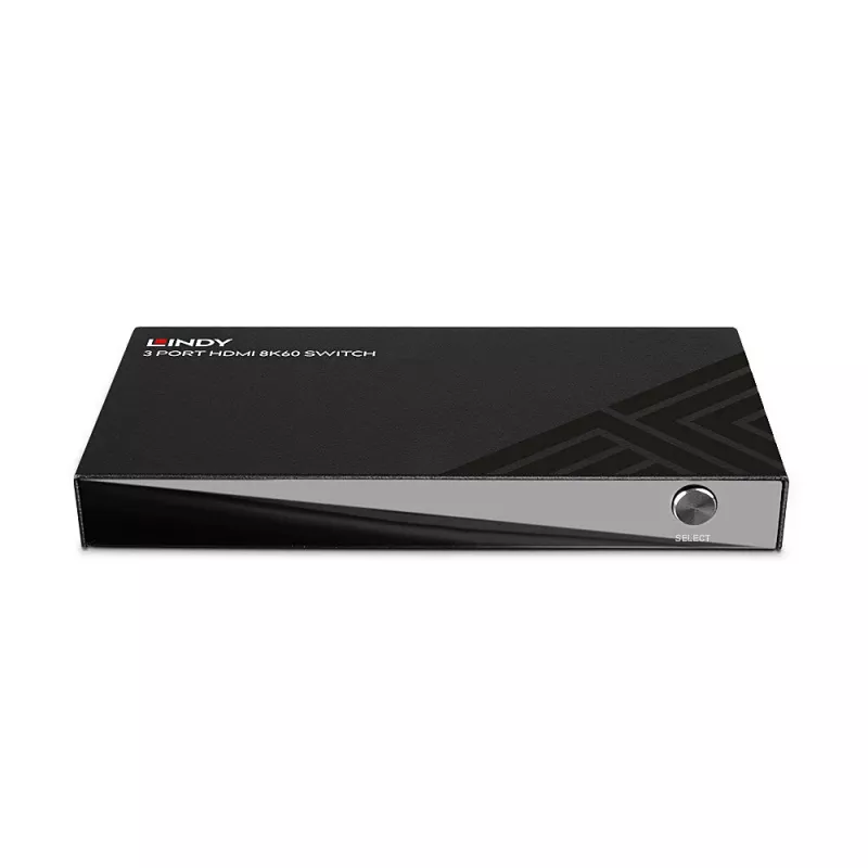 Lindy 3 Port HDMI 8K60 Switch HDMI USB Micro-USB Black 4320p 48 Gbit/s