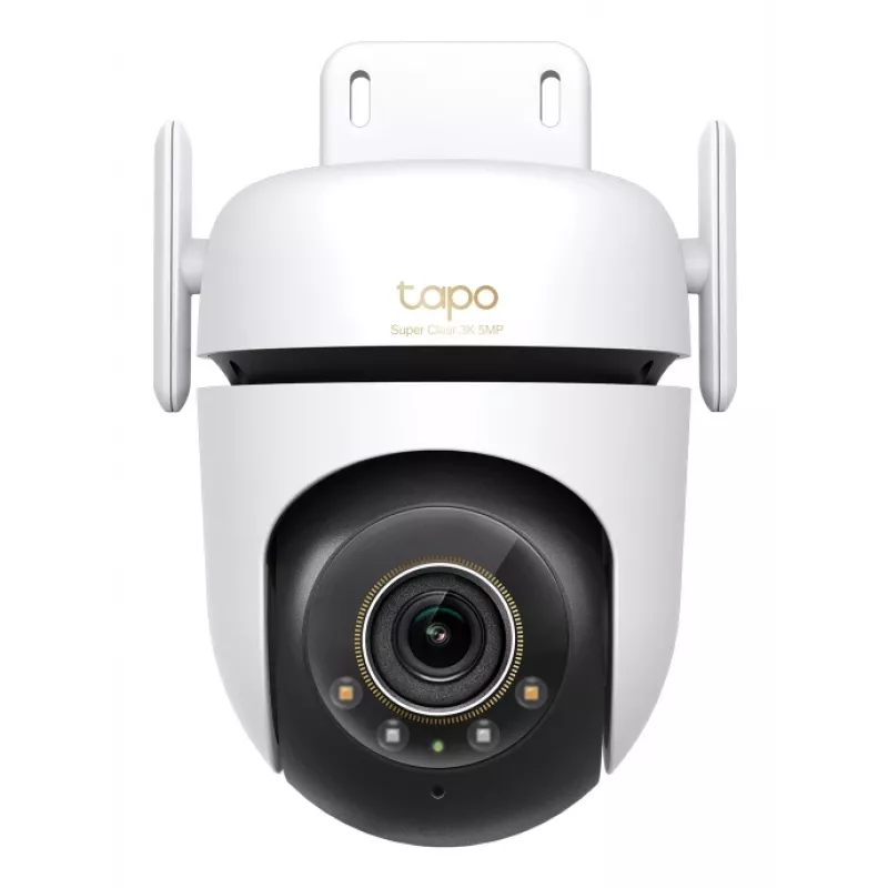 TP-Link Outdoor Pan/Tilt Security Wi-Fi Camera SPEC: 3K 5MP (2880x1620), 2.4 GHz, 2 × External Antennas, 1 × Ethernet Port, Horizontal 360º