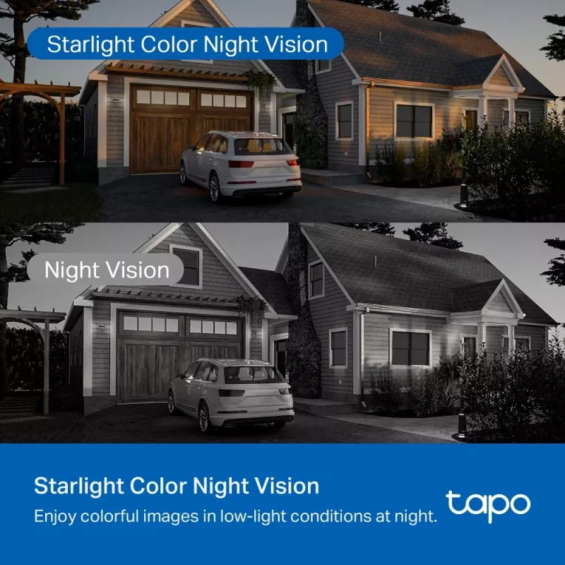 TP-Link Outdoor Pan/Tilt Security Wi-Fi Camera SPEC: 3K 5MP (2880x1620), 2.4 GHz, 2 × External Antennas, 1 × Ethernet Port, Horizontal 360º