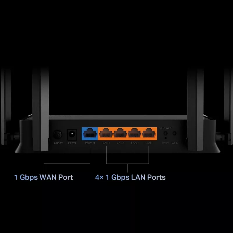 TP-Link Archer BE220 wireless router Gigabit Ethernet Dual-band (2.4 GHz / 5 GHz) Black
