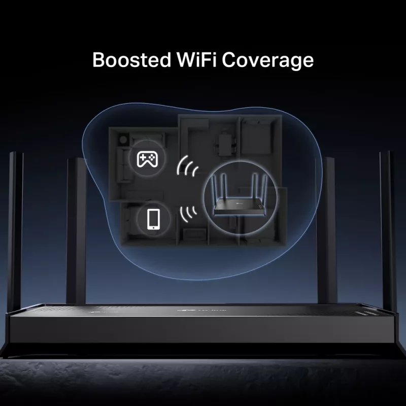TP-Link Archer BE220 wireless router Gigabit Ethernet Dual-band (2.4 GHz / 5 GHz) Black