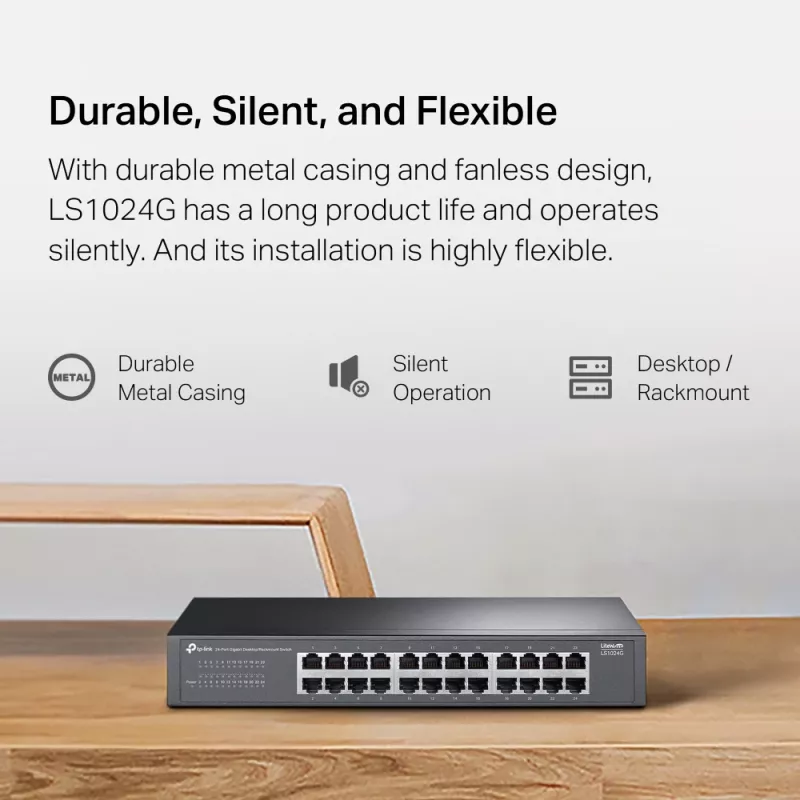 TP-Link LS1024G network switch Unmanaged Gigabit Ethernet (10/100/1000) Black