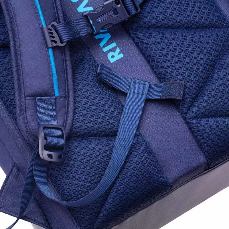 Backpack Rivacase Dijon 39.6 cm (15.6 inch) Blue 1 Compartment Carrying Handle Shoulder Strap