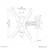 Neomounts WL40S-840BL14 TV mount wall 32-65 inch - full motion - fast installation