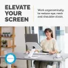 Fellowes Laptop Stand for Desk - Hana LT Laptop Stand for the Home and Office - Adjustable Laptop Stand with 3 Height Adjustments - Max Monitor Size 19 inch, Max Weight 4.5KG - White