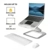Fellowes Laptop Stand for Desk - Hana LT Laptop Stand for the Home and Office - Adjustable Laptop Stand with 3 Height Adjustments - Max Monitor Size 19 inch, Max Weight 4.5KG - White