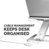 Fellowes Laptop Stand for Desk - Hana LT Laptop Stand for the Home and Office - Adjustable Laptop Stand with 3 Height Adjustments - Max Monitor Size 19 inch, Max Weight 4.5KG - White