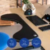 R-Go Tools Armrest R-Go, ergonomic, symmetrical, with abdominal cutout, soft foam, black