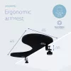 R-Go Tools Armrest R-Go, ergonomic, symmetrical, with abdominal cutout, soft foam, black