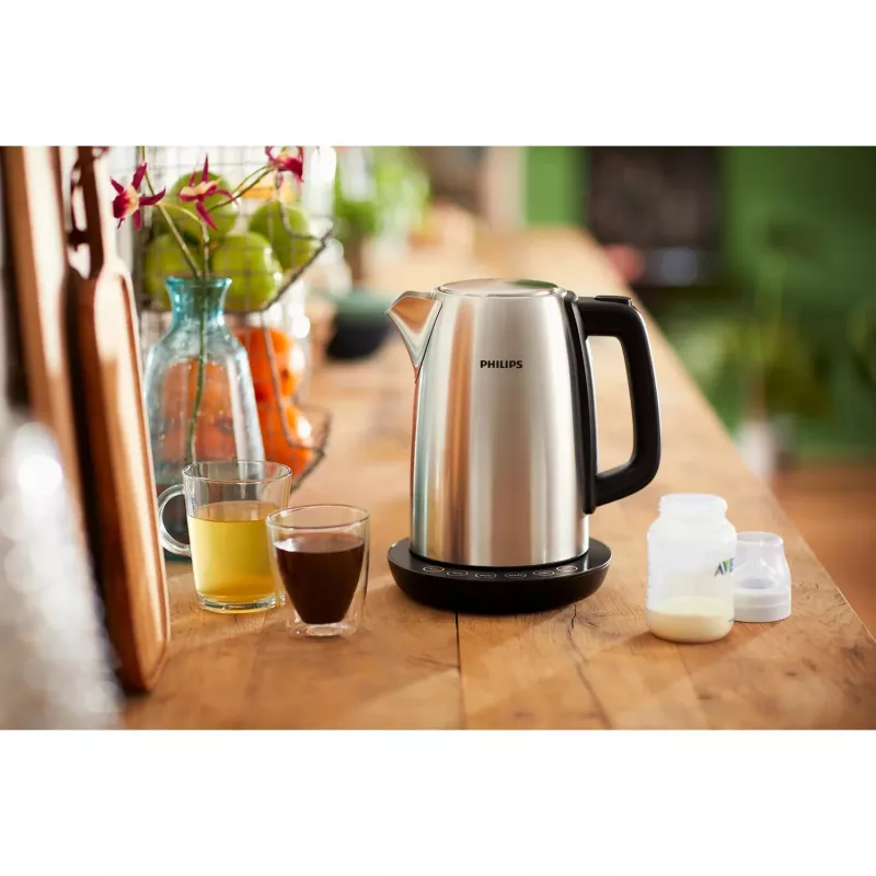 Electric kettle Philips HD9359/90 1.7 L, 2200 W, stainless steel housing, black metallic