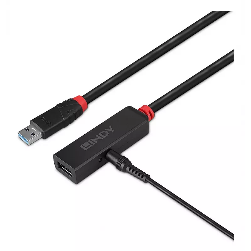 USB 3.0 Active Extension Slim Lindy 15m Type-C 5000 Mbit/s