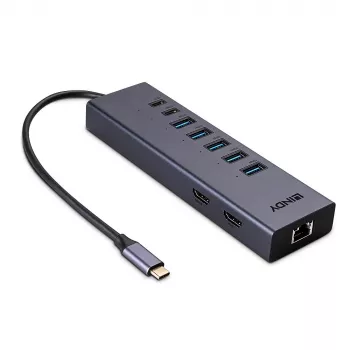 Docking Station Lindy DST-Mini Duo USB-C Laptop Mini Docking Station 2x 4K HDMI