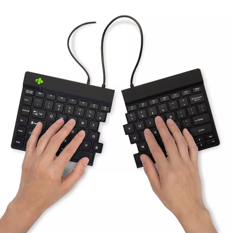 R-Go Tools Ergonomic keyboard R-Go Split Break v2 with break software, ergonomic split keyboard, QWERTY (US), Wired, black