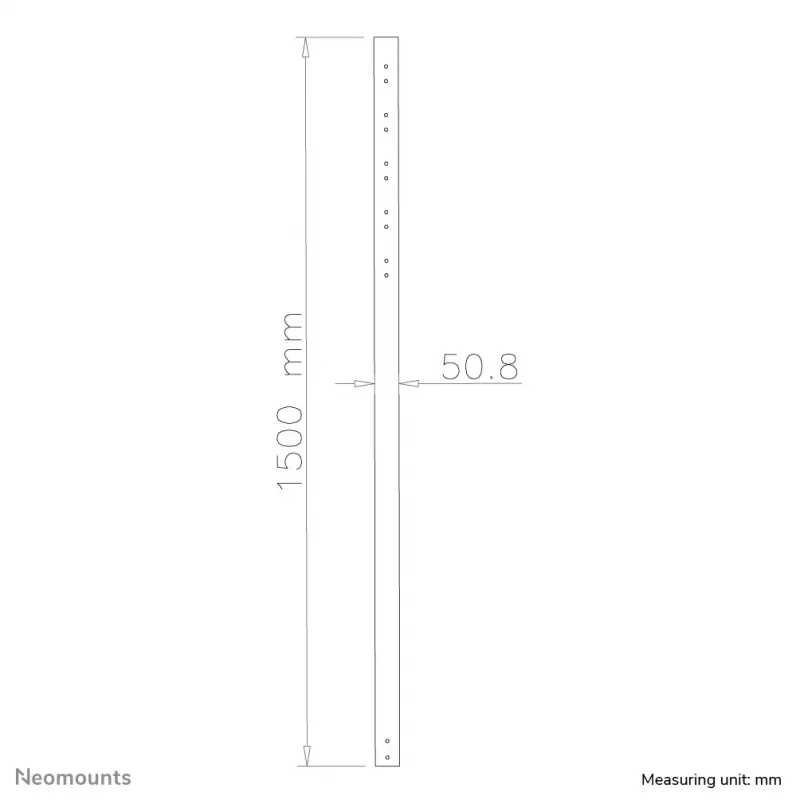 Neomounts FPMA-CP150BLACK Extension pole TV ceiling mount - h 150 cm