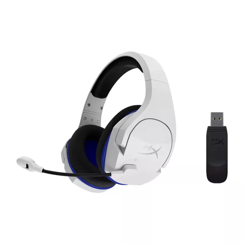 HyperX Cloud Stinger Core - Wireless Gaming Headset (White-Blue) - PS5-PS4