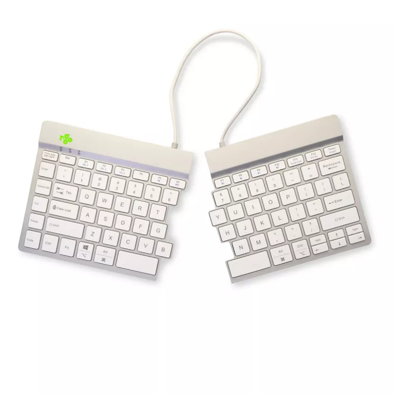 R-Go Tools Ergonomic keyboard R-Go Split Break with break software, ergonomic split keyboard, QWERTY (US), Bluetooth, white