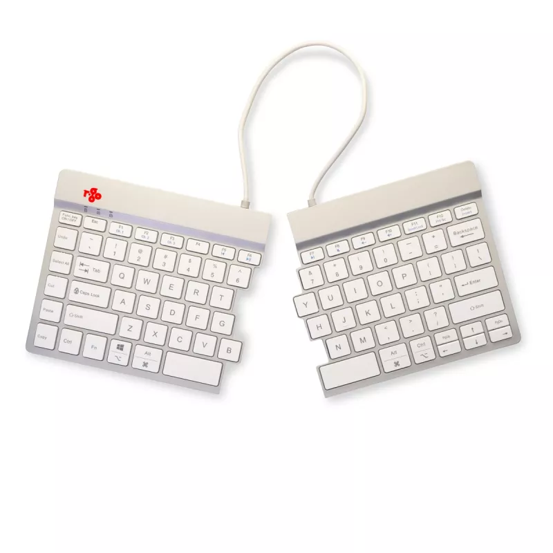 R-Go Tools Ergonomic keyboard R-Go Split Break with break software, ergonomic split keyboard, QWERTY (US), Bluetooth, white