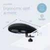 R-Go Tools Armrest R-Go split, ergonomic armrest in two parts, adjustable, symmetrical, with softfoam, black