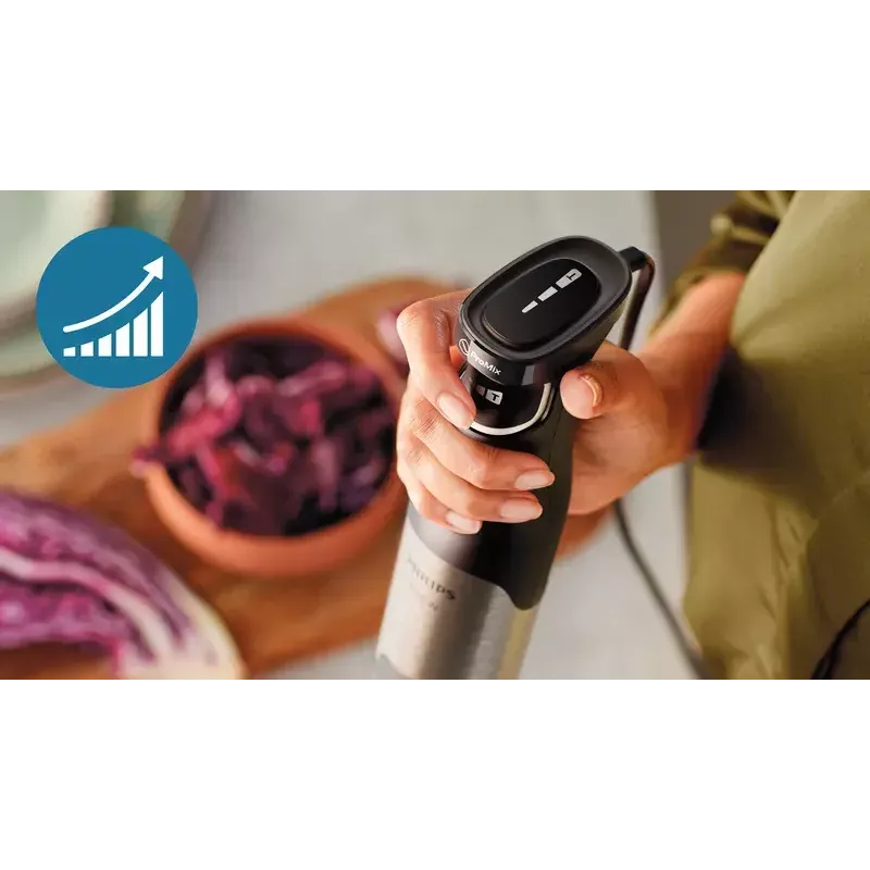 Immersion blender Philips HR2685/00 1200 W, 1.7 L bowl, 2 speeds, ProMix, black