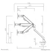 Neomounts FPMA-D750SILVER2 Monitor arm 10-32 inch - gas spring - Topfix - 180°-stop
