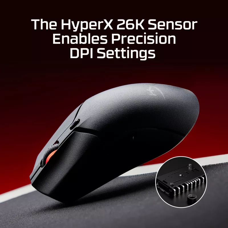 Wireless Gaming Mouse KINGSTON HyperX Pulsefire Haste 2 Mini — Ambidextrous, 26,000 DPI, RF/Bluetooth/USB