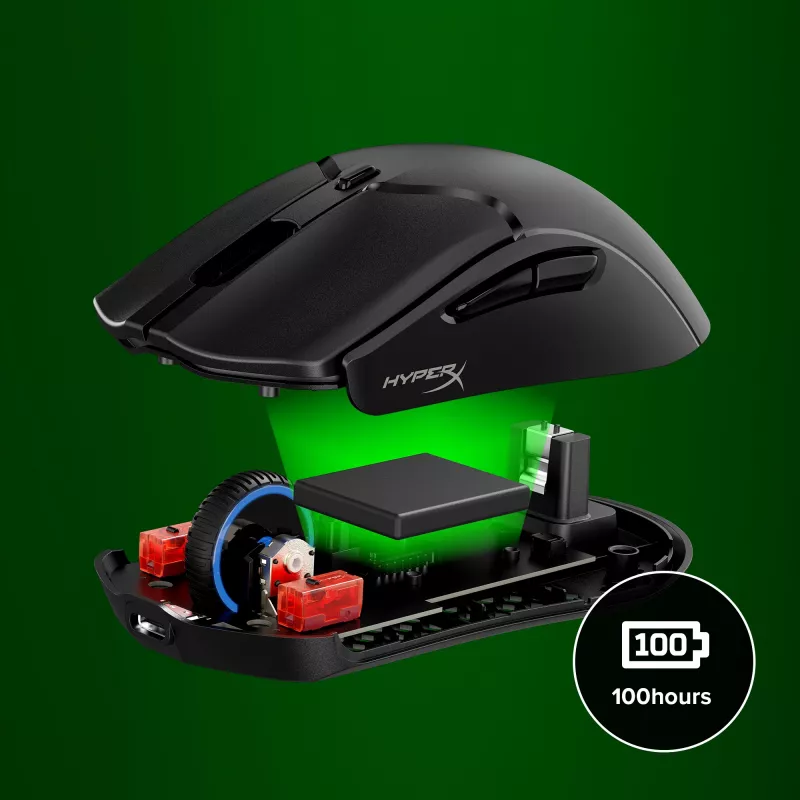 Wireless Gaming Mouse KINGSTON HyperX Pulsefire Haste 2 Mini — Ambidextrous, 26,000 DPI, RF/Bluetooth/USB