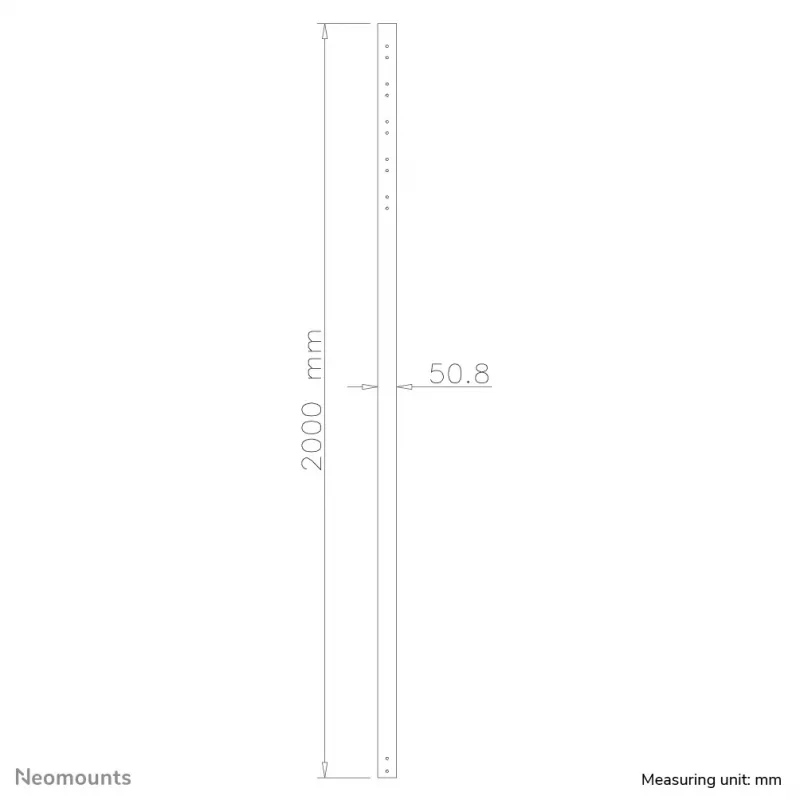 Neomounts FPMA-CP200BLACK Extension pole TV ceiling mount - h 200 cm