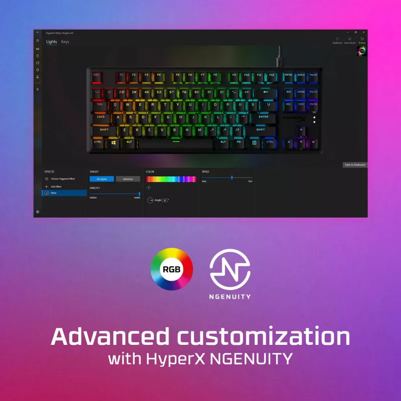 HyperX Alloy Origins Core - Mechanical Gaming Keyboard - HX Blue (US Layout)