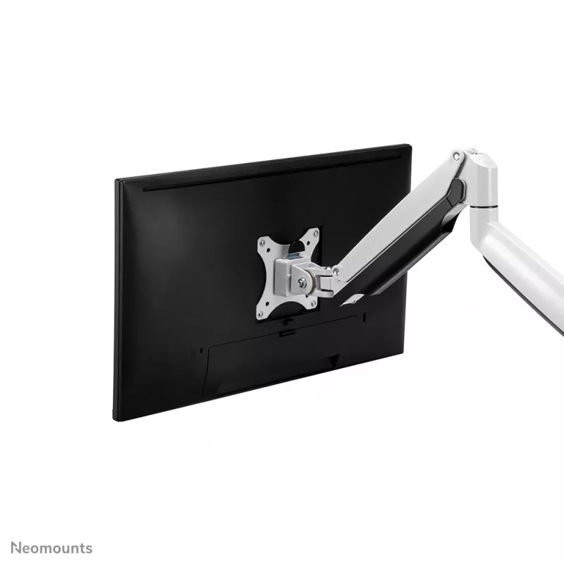 Neomounts NM-D750WHITE Monitor arm 10-32 inch - gas spring, Clamp/Grommet, 9 kg, 25.4 cm (10 inch), 81.3 cm (32 inch), 100 x 100 mm, White