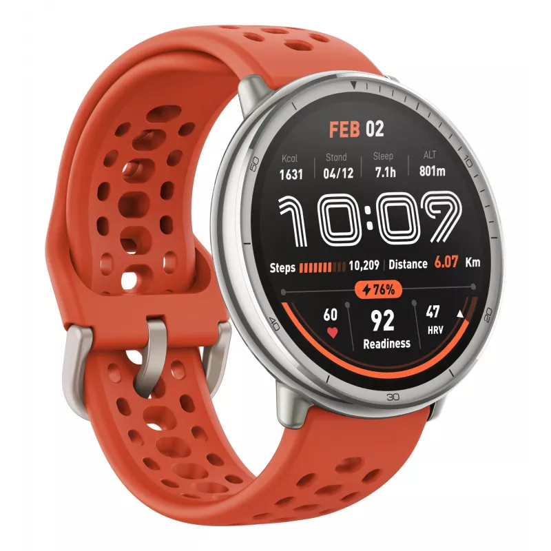 Amazfit W2433EU1N smartwatch / sport watch 3.35 cm (1.32 inch) AMOLED Digital 466 x 466 pixels Touchscreen Silver