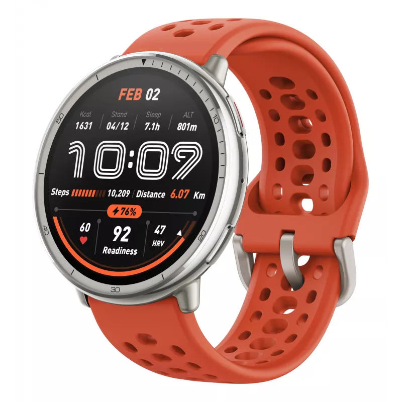 Amazfit W2433EU1N smartwatch / sport watch 3.35 cm (1.32 inch) AMOLED Digital 466 x 466 pixels Touchscreen Silver