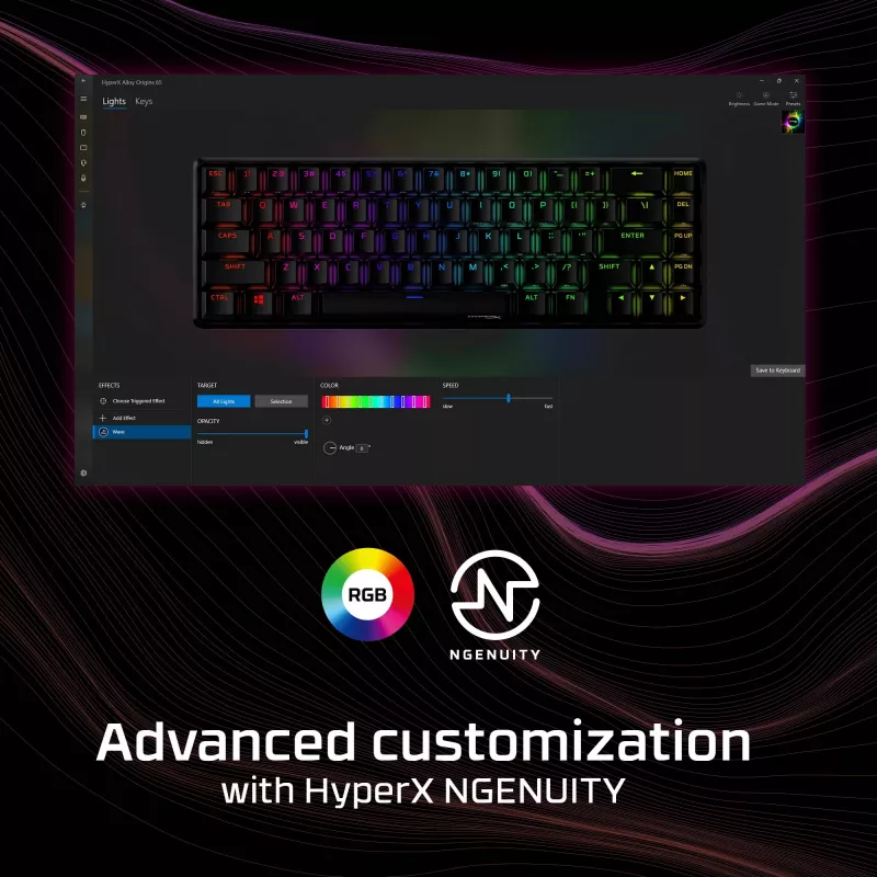 HyperX Alloy Origins 65 Mechanical Gaming Keyboard HX Red Wired RGB