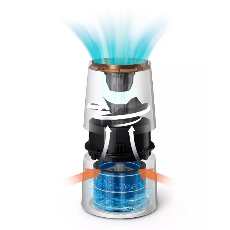 Philips 3000 series HU3918/10 humidifier Impeller 3 L Black 25 W