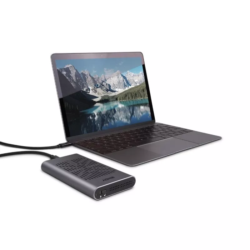 Lindy USB 3.2 Gen 2x2 Dual M.2 NVMe SSD Enclosure with Clone Feature
